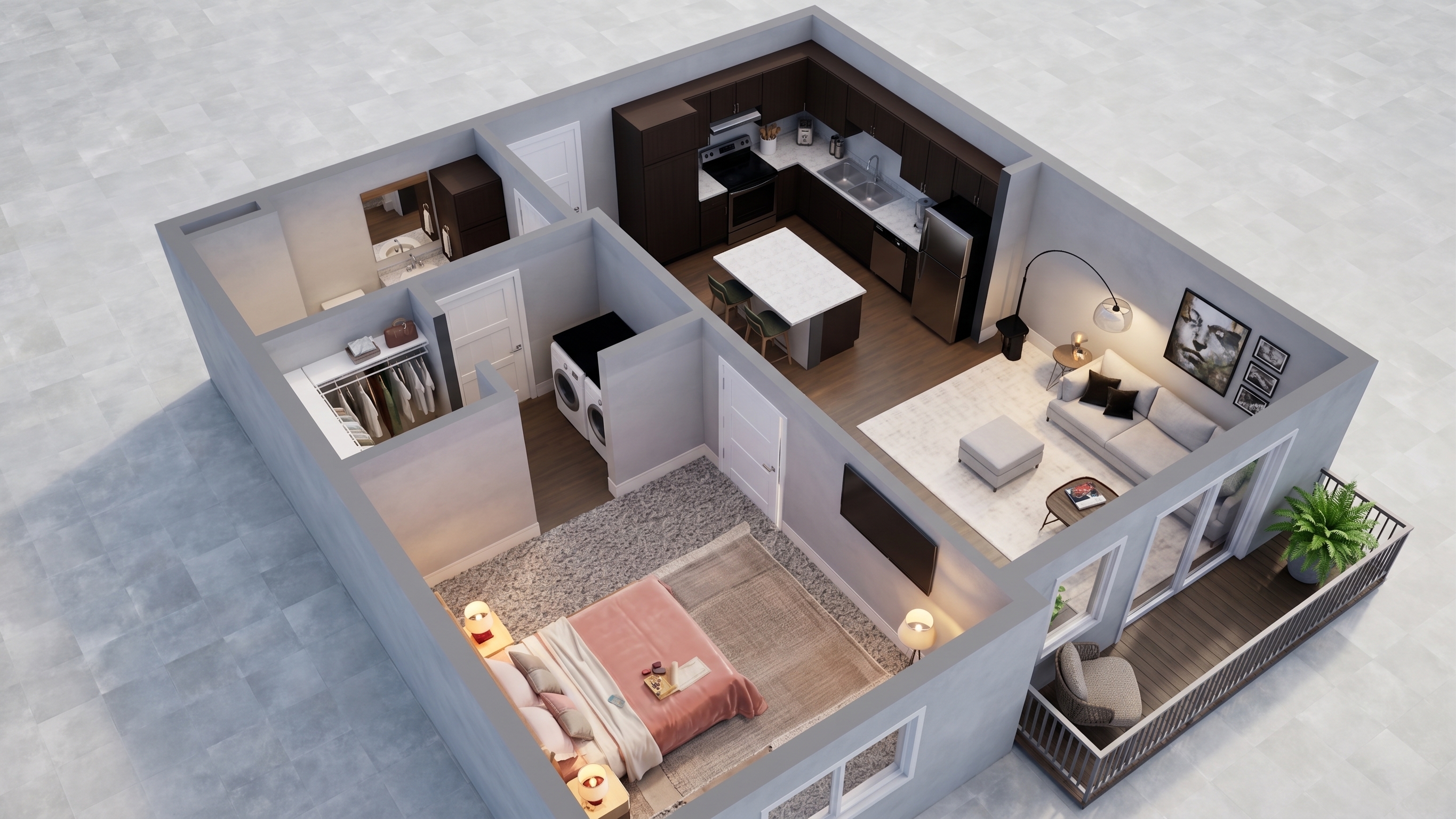 The Creekside — 1 Bedroom